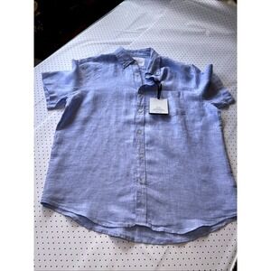 Collection By Michael Strahan Dress shirt Black textured pattern Size‎ M